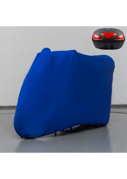 Rks Sniper 50 Çantalı Motosiklet Brandası Mavi Penye Örtü Motor Brandası