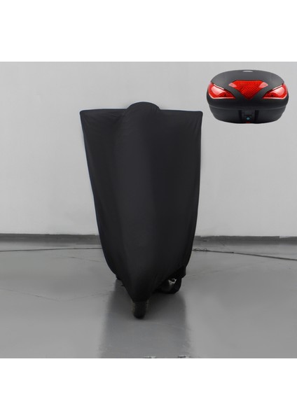 Rks Sniper 100 Çantalı Motosiklet Brandası Siyah Penye Örtü Motor Brandası
