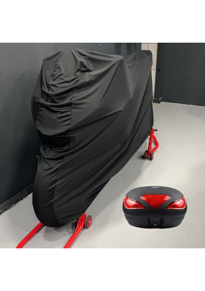 Rks Sniper 100 Çantalı Motosiklet Brandası Siyah Penye Örtü Motor Brandası