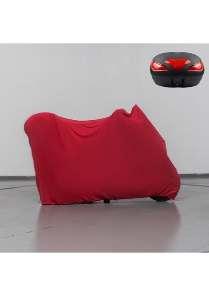 Yuki TN150-3A Driver Çantalı Motosiklet Brandası Kırmızı Penye Örtü Motor Brandası fırsatları