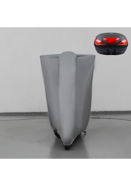Rks Sniper 50 Pro x Çantalı Motosiklet Brandası Gri Penye Örtü Motor Brandası