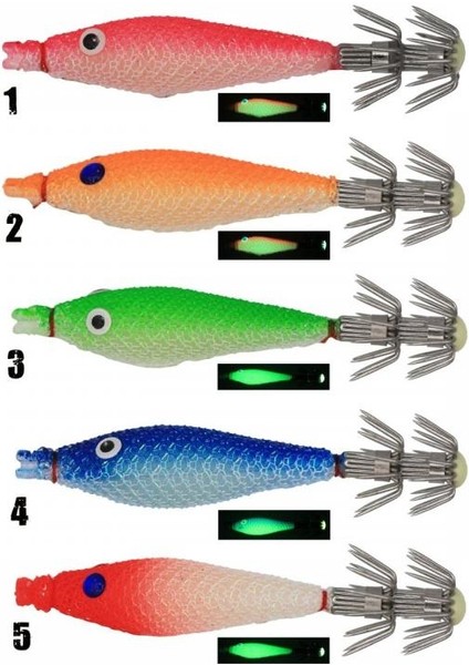 Aquasalty Softwin Squid Jig Kalamar Zokası 65MM 6gr Farklı Renklerde 3