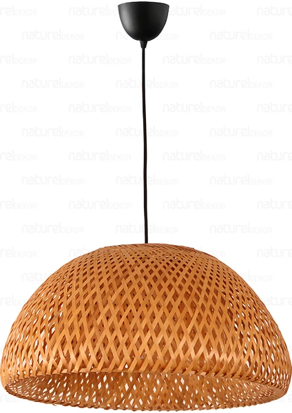 Bohem Bambu Boja Pendant Sarkıt Avize Lamba 45 cm - Iskandinav, Modern, Bohem, Rattan Aydınlatma