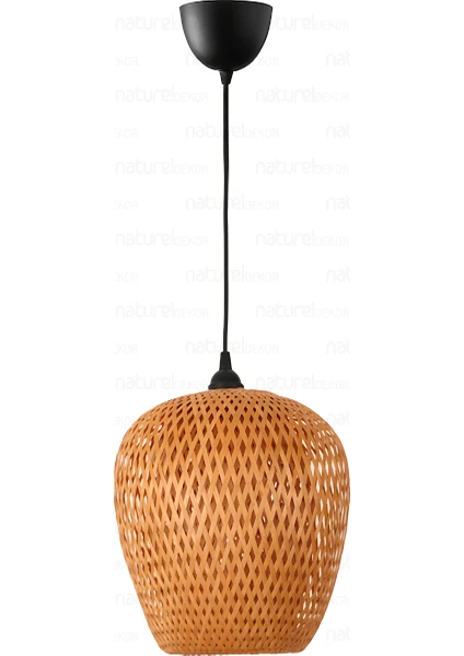 Bohem Bambu Boja Pendant Sarkıt Avize Lamba 25 cm - Iskandinav, Modern, Bohem, Rattan Aydınlatma