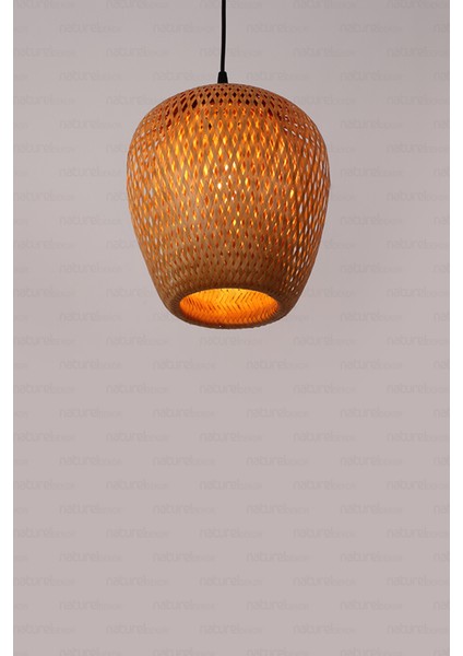 Bohem Bambu Boja Pendant Sarkıt Avize Lamba 25 cm - Iskandinav, Modern, Bohem, Rattan Aydınlatma