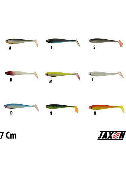 Silikon Balık Jaxon Gummy Intensa TG-INA070 7cm 5’li Pk Renk:n