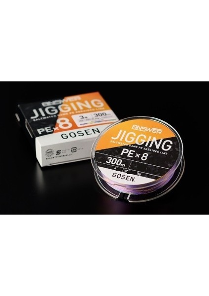 Jigging Answer Pe 1.0 20LB Örgü Jig ve Tai Rubber Ipi 300MT Multicolor