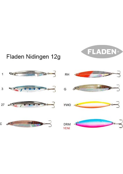 Nıdıngen Flash Yeni Seri Lüfer Kaşık 12GR Renk:27