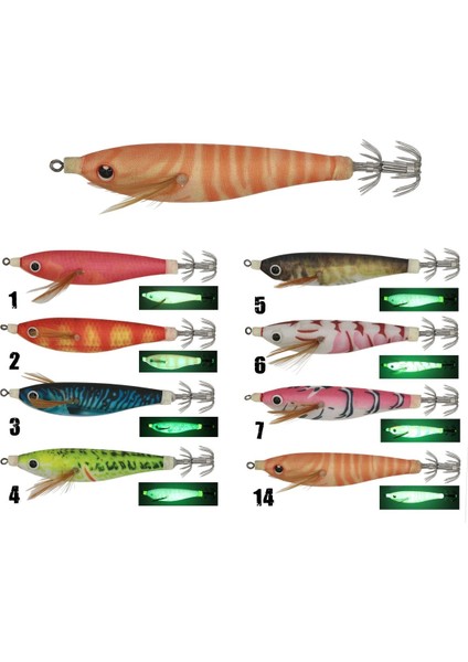 Kalamar Zokası Aquasalty Jager Squid Jig 90MM 13GR Renk:4