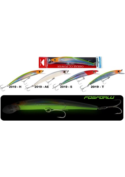 cc Power Glow 2019 Seri Maket Balık  7cm 5gr RENK:2019S