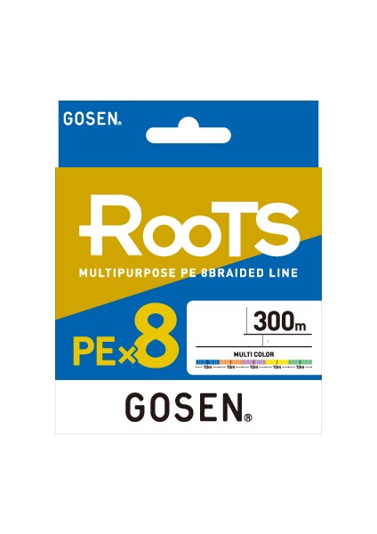 X8 Roots Pe 1.5 0,216MM 8 Kat Örgü Spin Ip Misina 300MT Multicolor