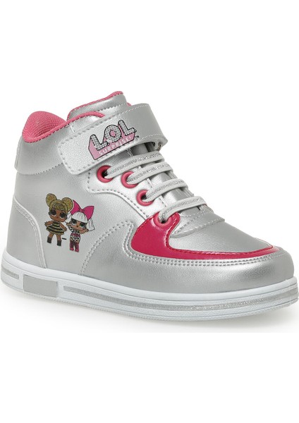 KLARA.P3PR Gümüş Kız Çocuk High Sneaker