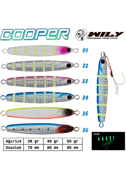 Cooper Jig 40 gr 80 mm Renk:35