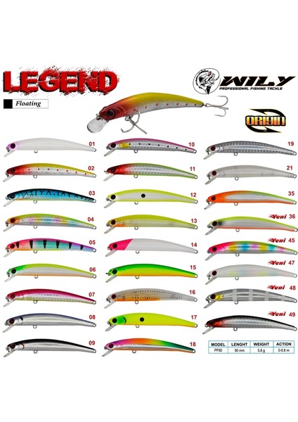 Legend 9 cm Maket Balık 5.8 gr (0 - 0.6m) Renk:14