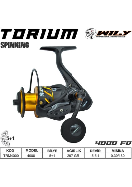 Torium 4000FD 5+1 Bb Spin Olta Makinesi