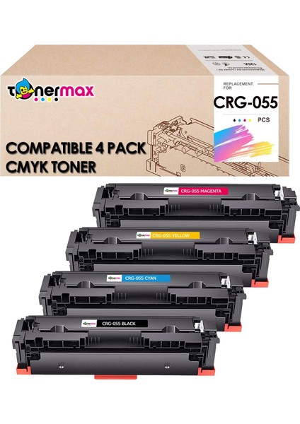 Canon CRG-055 Muadil Toner Takım - Çipli / LBP-662CDW / LBP-664CX / MF-741CDW / MF-742CDW / MF-743CDW / MF-744CD / MF-745CDW / MF-746CX