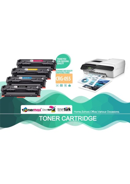 Canon CRG-055 Muadil Toner Takım - Çipli / LBP-662CDW / LBP-664CX / MF-741CDW / MF-742CDW / MF-743CDW / MF-744CD / MF-745CDW / MF-746CX fiyatları