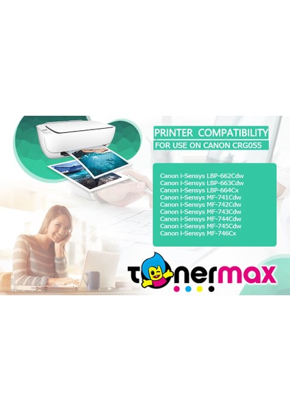 Canon CRG-055 Muadil Toner Takım - Çipli / LBP-662CDW / LBP-664CX / MF-741CDW / MF-742CDW / MF-743CDW / MF-744CD / MF-745CDW / MF-746CX fırsatları