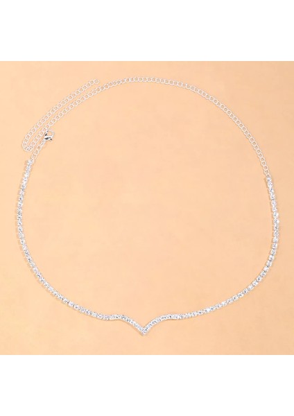 Taşlı Su Yolu V Tasarım Abiye Kolye fırsatları