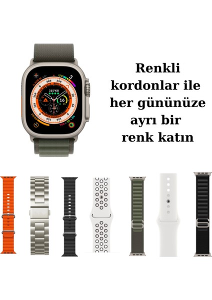 7 Kordonlu Akıllı Saat Takvim Spor Whatsapp Menülü BEYAZ Kordonlu 7in1