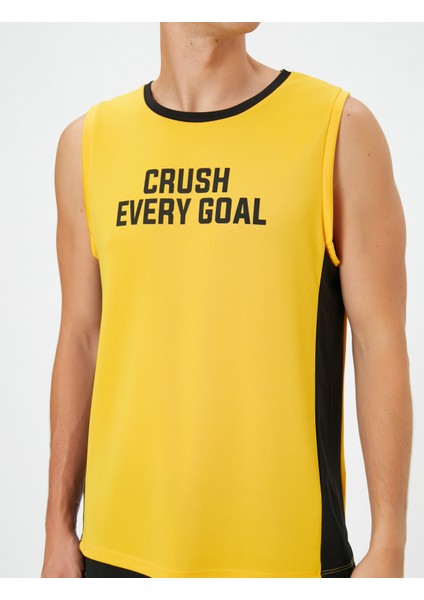 Kolsuz Tişört Bisiklet Yaka Slogan Baskılı indirimleri