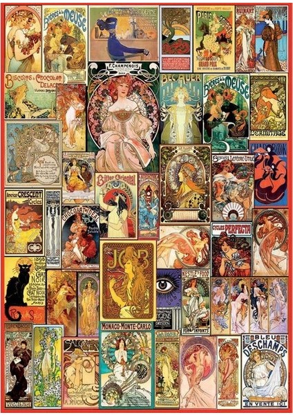 1000 Collage Art Nouveau Fsc(R