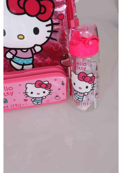 LİSANSLI HELLO KITTY İLK VE ORTA ÖĞRETİM ÇANTASI,BESLENME KABI ,KALEM ÇANTASI VE TRITAN MATARA SETİ fiyatları