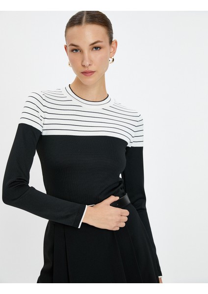 Triko Kazak Bisiklet Yaka Uzun Kollu