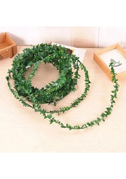Telli Taç Sarmaşık Minik Yaprak (1 Cm) Şerit Yapay Çiçek, Kötü Görüntü Kapatıcı, Boru Süsü