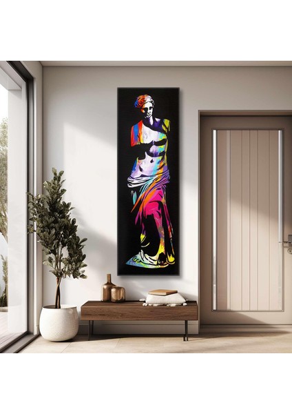 Mitolojik Heykel Renkli Boyalar Modern Sanat Dekorasyon Kanvas Tablo