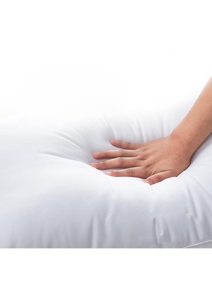 Elyaf Dolgulu 4 Adet Silikon Yastık 50X70 cm Pamuk Otel Yastık Beyaz Yumuşak fırsatları