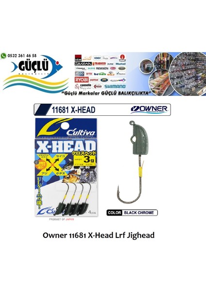 Lrf Jighead Owner 11681 X-Head Lrf Jighead 1,5gr