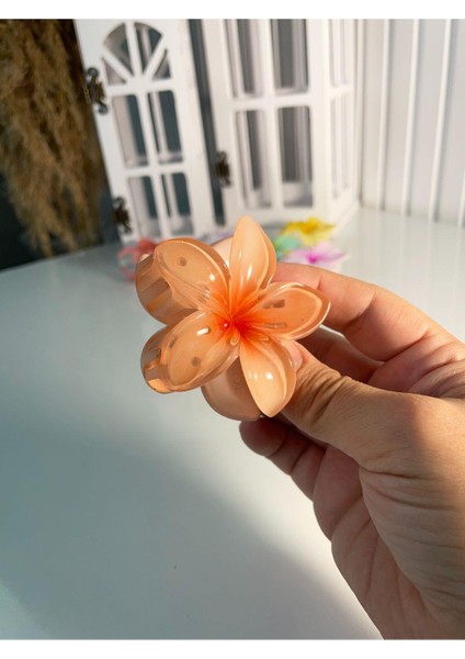 Lotus Çiçek Figürlü Mandal Toka Somon SBT1720