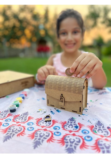 Ahşap Boyama Oyuncak Çanta Ahşap Kumbara