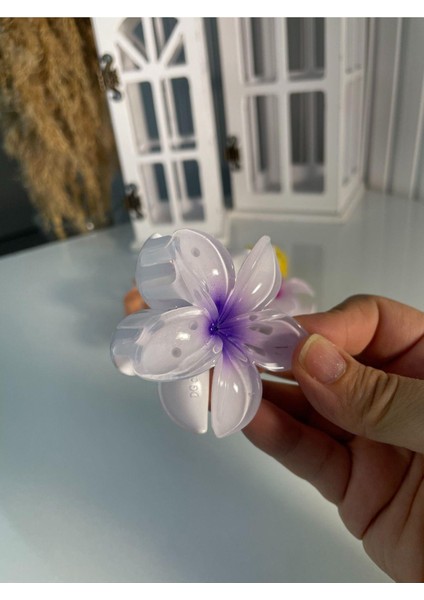 Lotus Çiçek Figürlü Mandal Toka Mor SBT1720 fiyatları