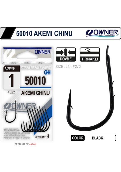 50010 Akemi Chinu Black Iğne No:3