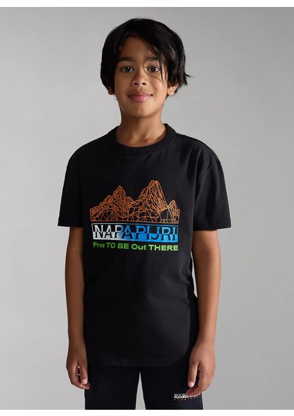 Siyah Erkek Çocuk T-Shirt NP0A4HGN0411 K S-Fujı