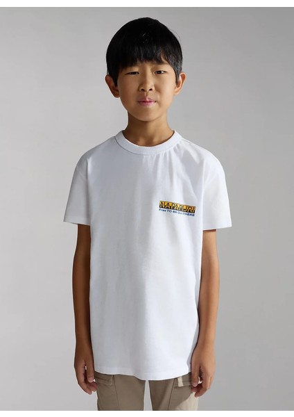 Beyaz Erkek Çocuk T-Shirt NP0A4HGN0021 K S-Fujı