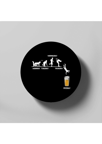 Monday Tuesday Wednesday Thursday Friday Funny Beer Drinking Bardak Altlığı