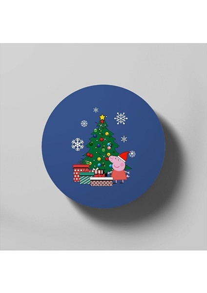 Peppa Pig Around The Christmas Tree Bardak Altlığı