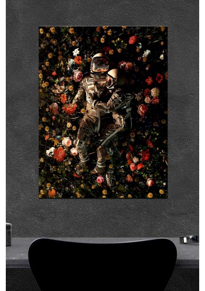 Çift Astronot Ahşap Poster (27X18)
