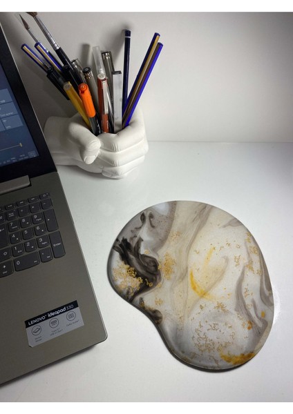 Mermer Desenli 2702222 Bilek Destekli Mouse Pad