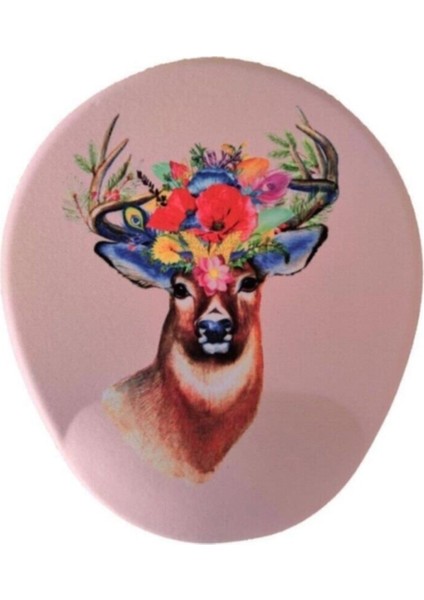 Geyik Desenli Bilek Destekli Mousepad
