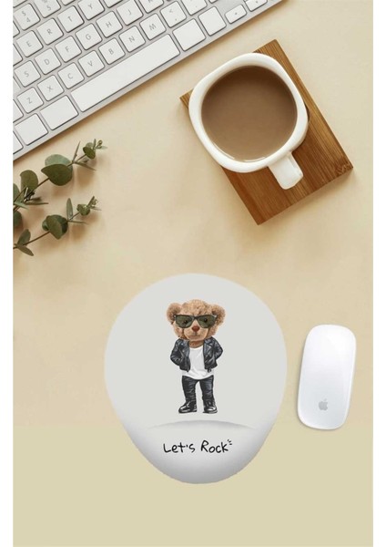 Rocker Teddy Desenli Bilek Destekli Mouse Pad