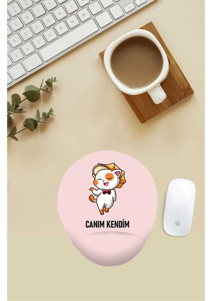 Canım Kendim Desenli Bilek Destekli Mouse Pad