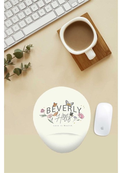 Beverlyhills Yazılı Bilek Destekli Mouse Pad