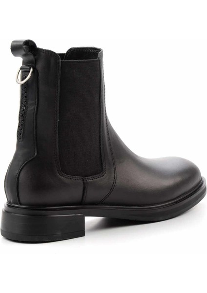 Siyah Napa Hakiki Deri Kadın Bot & Bootie K02379013143 fırsatları