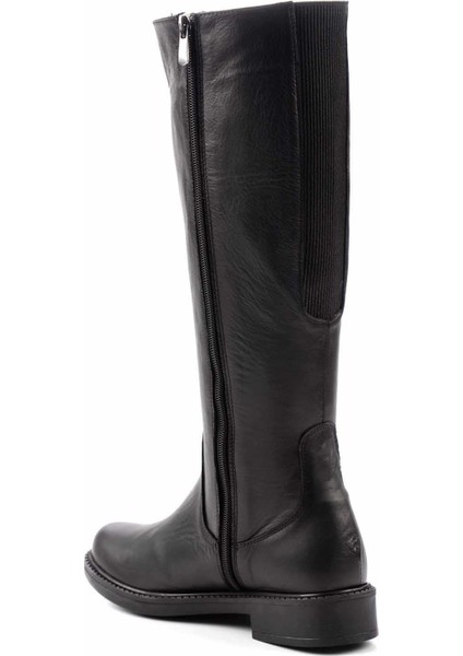 Siyah Hakiki Deri Kadın Çizme K03178015003 fırsatları