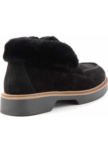 Siyah Süet Hakiki Deri Kadın Bot & Bootie K02274320002 fırsatları