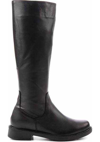 Siyah Hakiki Deri Kadın Çizme K03178015003 fiyatları